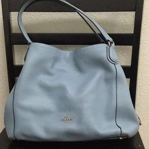 Authentic Coach Cobble Leather Periwinkle Hobo